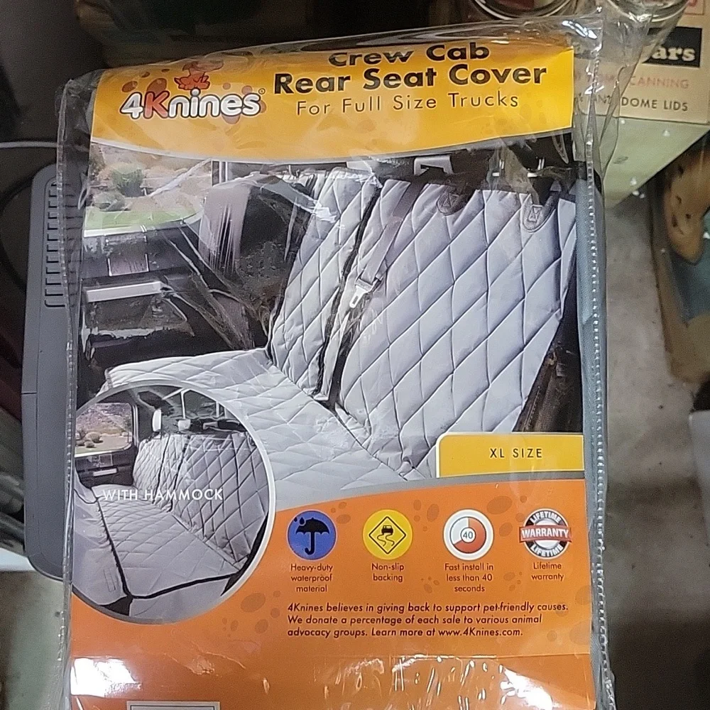 MONEY DONATED TO SPCA 4knines Is crew cab rear seat cover full size trucks